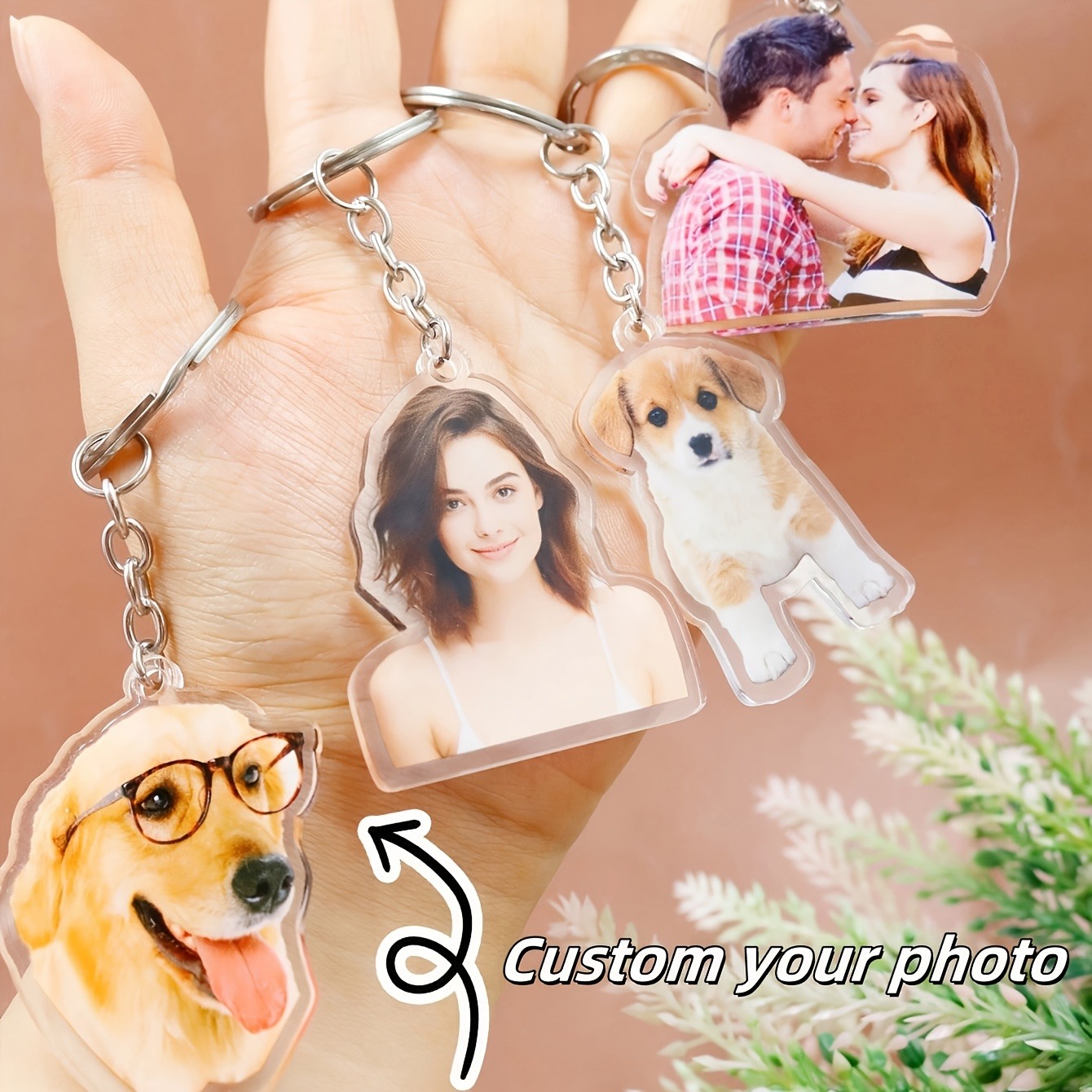 Baby Gear - 1 Custom Photo Acrylic Keychain -