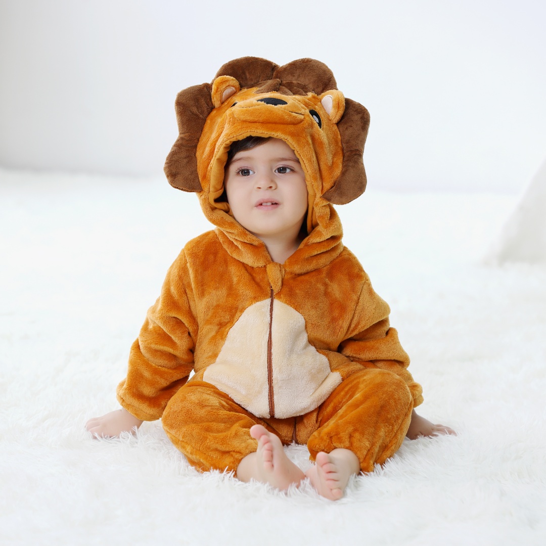 Newborn Baby Cute Lion Animal  - огляд і ціна Cotton Baby Onesies Zipper