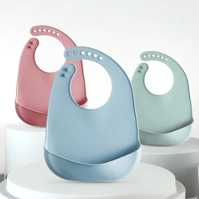 1-3pcs Baby Bib Adjustable Wat - огляд і ціна Waterproof Baby Bibs Silicone