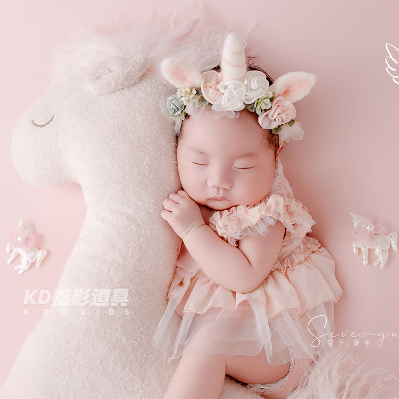 Cute Unicorn Theme Newborn Pho - огляд і ціна Infant Photography Props Outfit