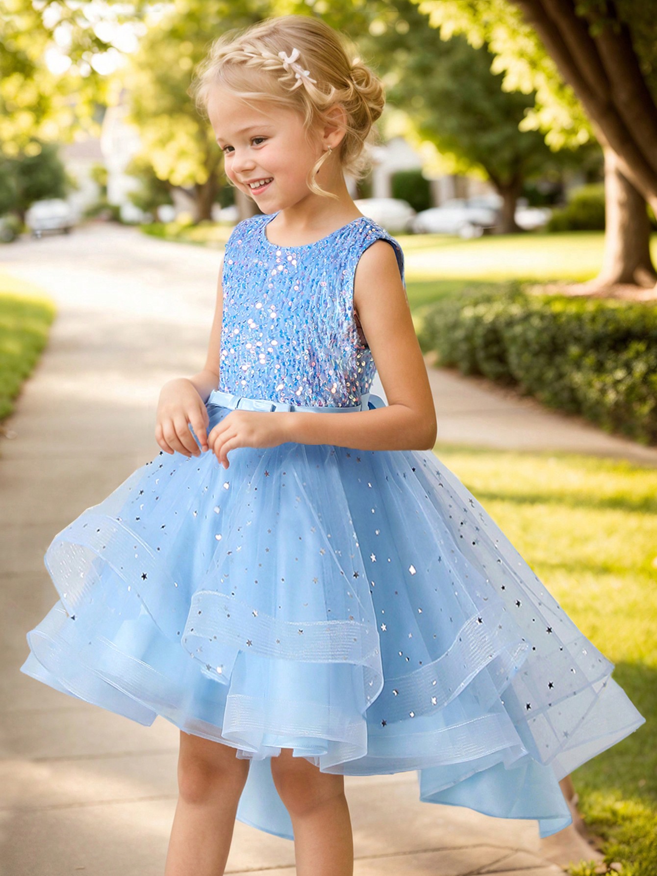 Baby Girl Princess Floral Sequ - огляд і ціна Toddler Girl Tulle Party Dress