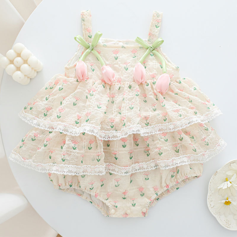 2026 Baby Girl Summer Princess - огляд і ціна Newborn Baby Girl Romper Floral