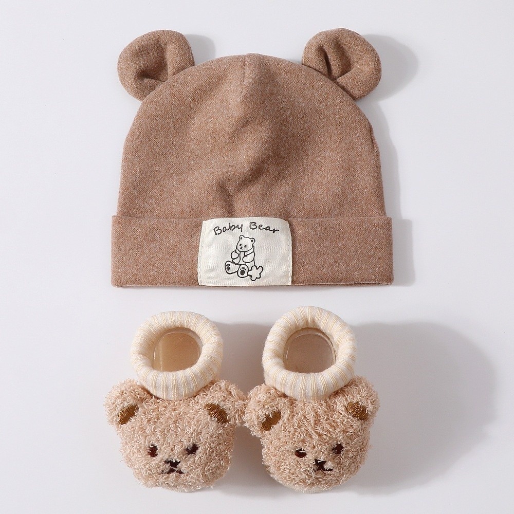 2Pcs/Set Cute Cotton Baby Hat  - огляд і ціна Infant Beanie Hat With Ears