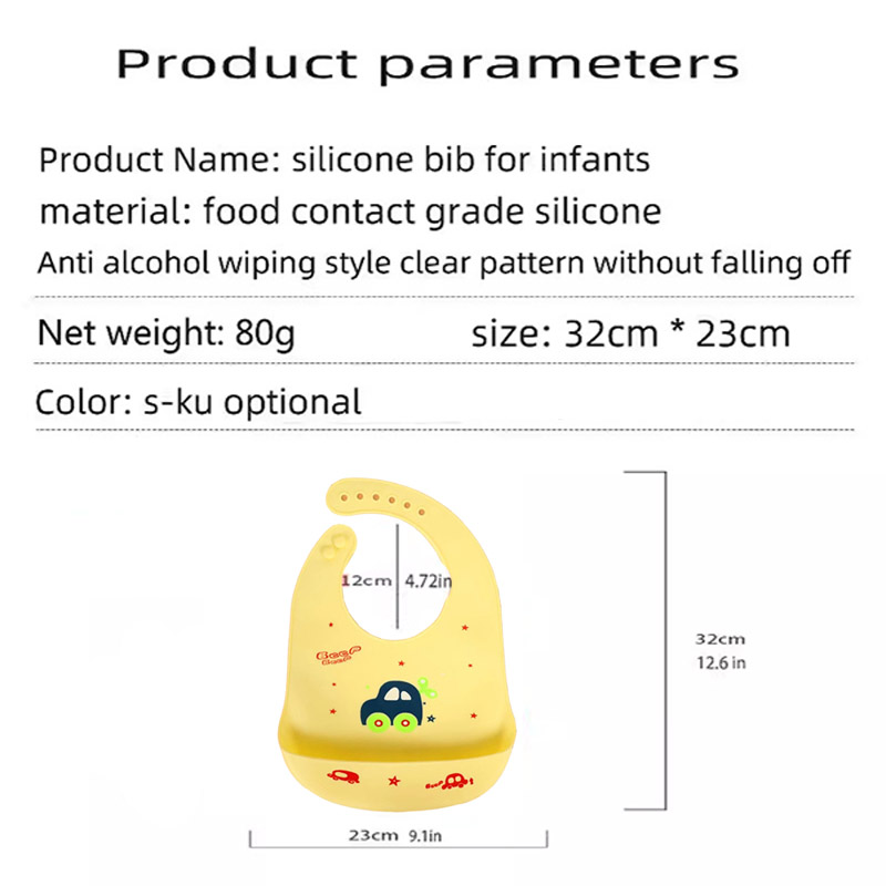 Silicone Baby Feeding Bib Wate - огляд і ціна Waterproof Baby Bibs Silicone
