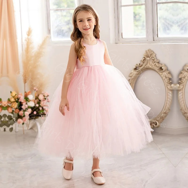 Blue Flower Girl Dress for Wed - огляд і ціна Toddler Girl Tulle Party Dress