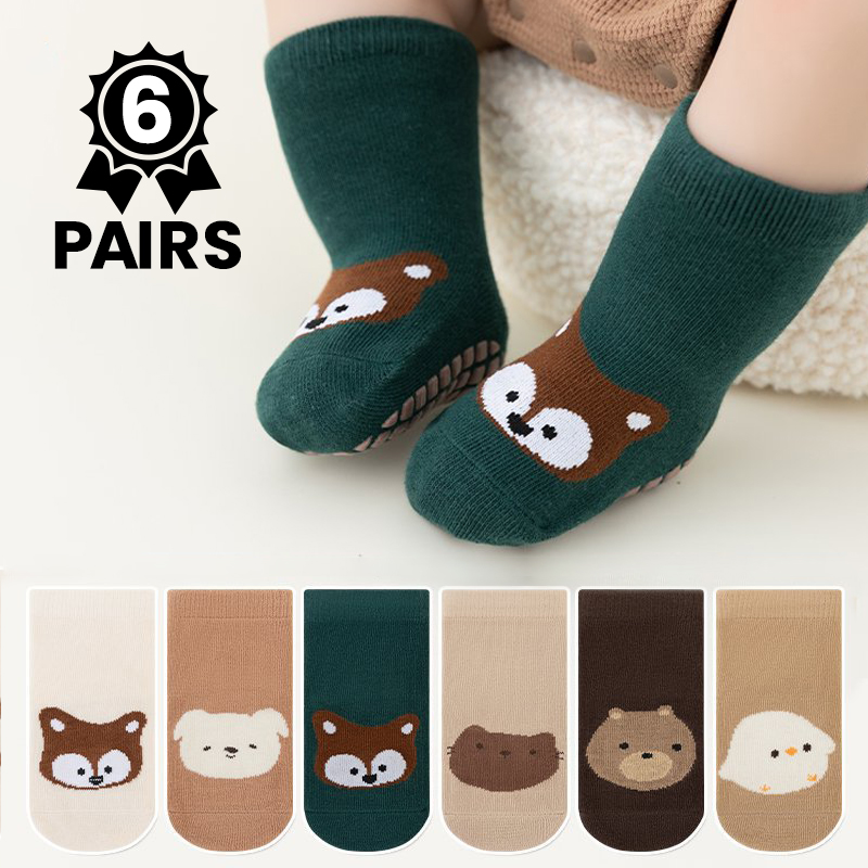 6Pairs Cute Cartoon Animal Bab - огляд і ціна Unisex Baby Socks Non Slip