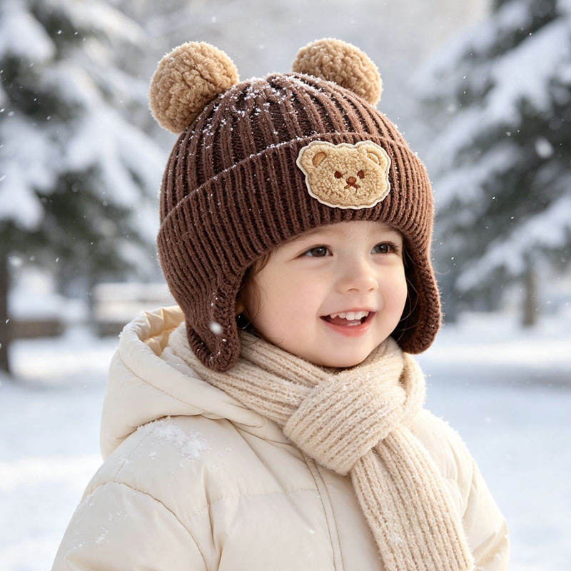 1-10PCS Baby Bear Ears Knit Be - огляд і ціна Infant Beanie Hat With Ears