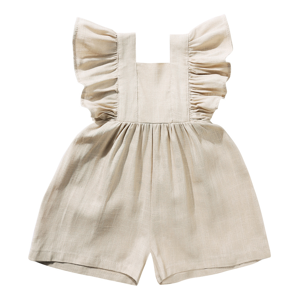 Summer Baby Clothes Unisex Gir - огляд і ціна Baby Summer Linen Sleeveless Jumpsuit