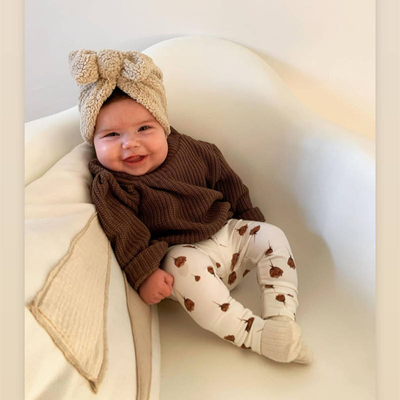 Cute Newborn Baby Knot Turban  - огляд і ціна Infant Beanie Hat With Ears