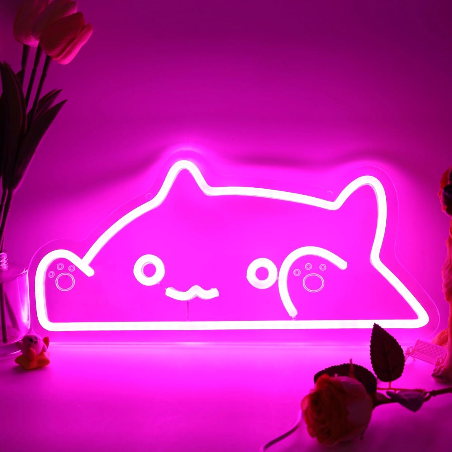 Cat Neon Sign Animal USB Dimma - огляд і ціна Nursery