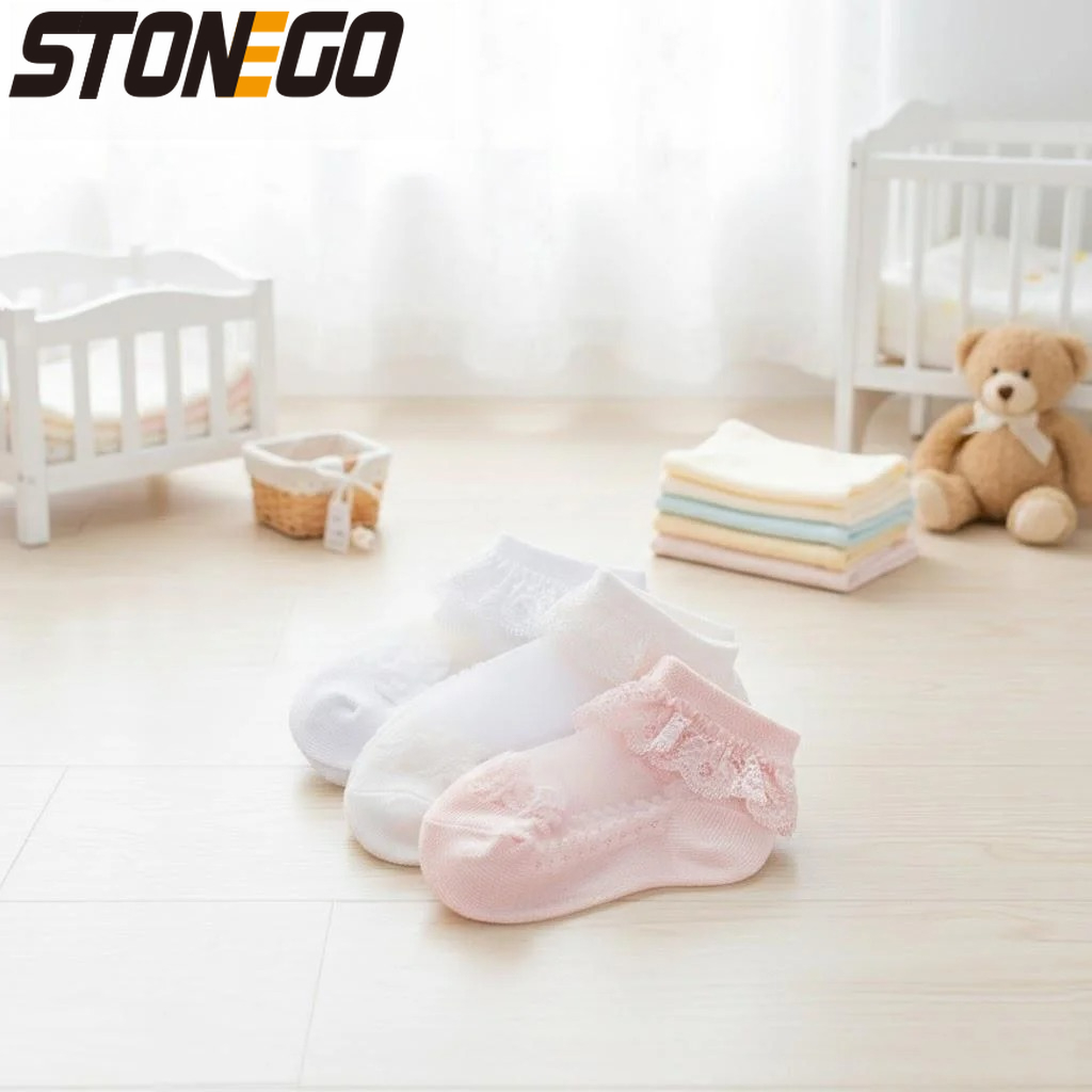 Cute Lace Floral Net Baby Sock - огляд і ціна Unisex Baby Socks Non Slip