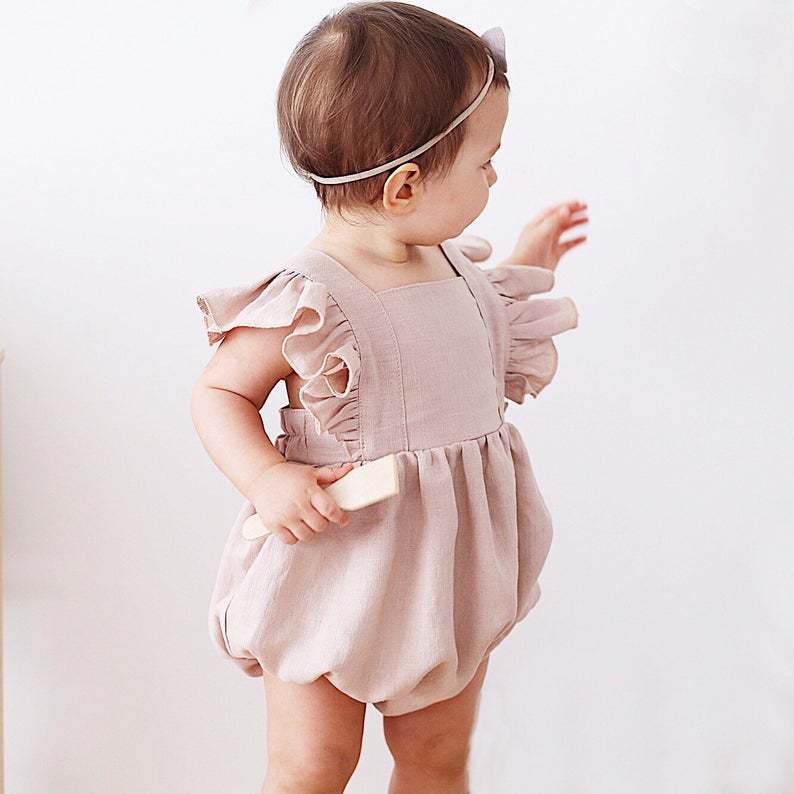 Baby Girls Rompers Summer Soli - огляд і ціна Baby Summer Linen Sleeveless Jumpsuit